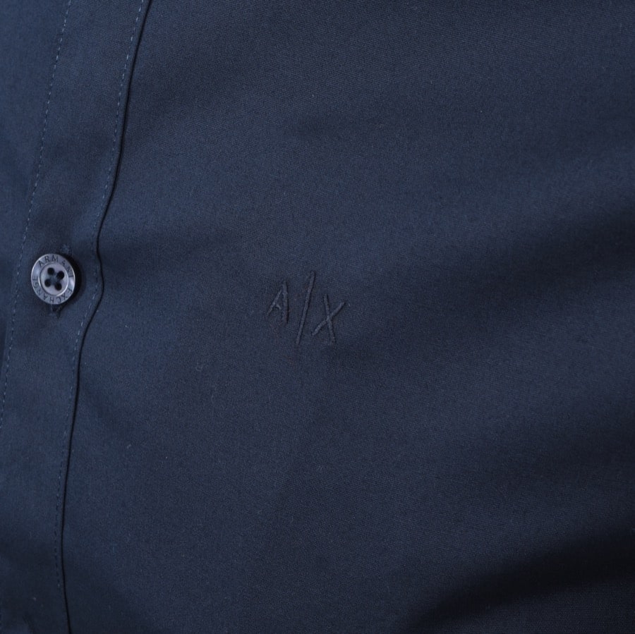 Alternative Image for ProductArmani Exchange Slim Fit Long Sleeved Shirt Navy3